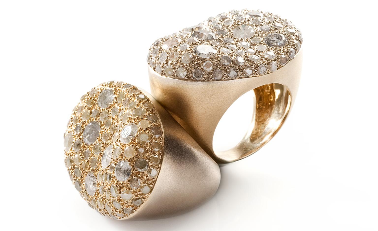 Nada G MALAK rough diamond gold ring £5,750 (each)