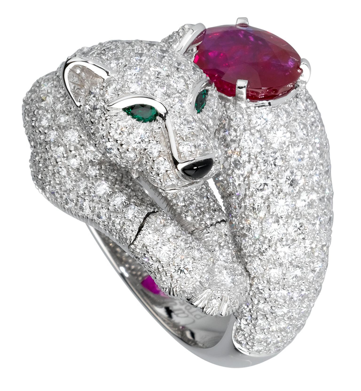 cartier diamond leopard ring