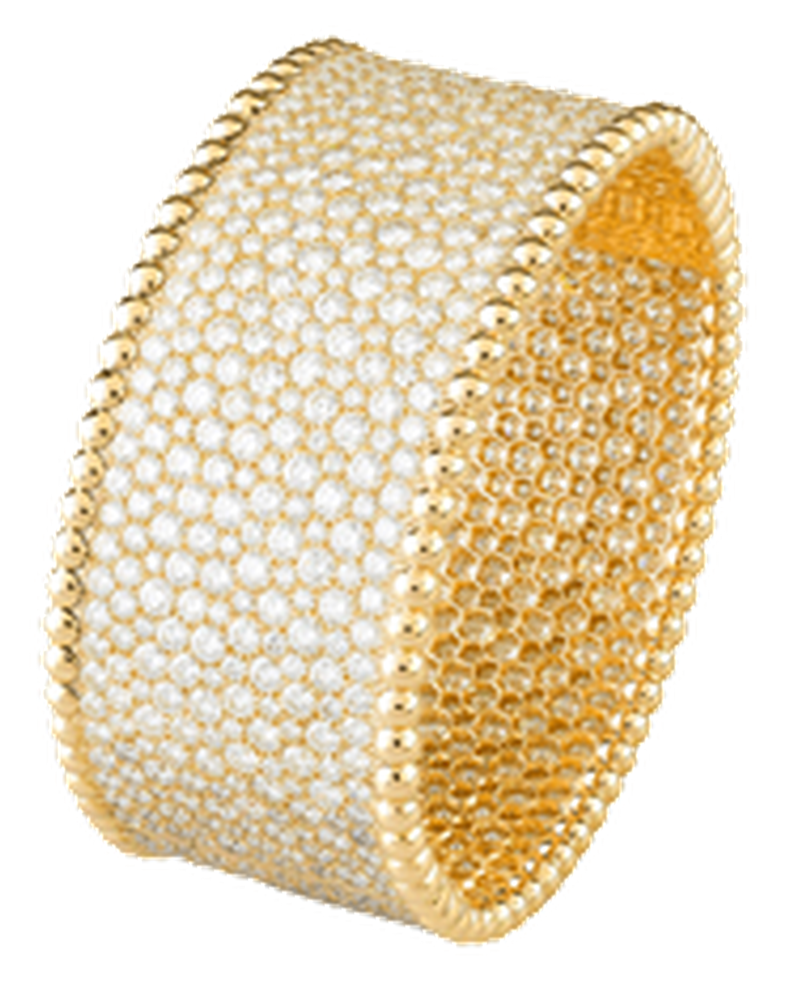 Van Cleef & Arpels Perlée yellow gold and snow-set diamond bracelet_20131003_Thumbnail