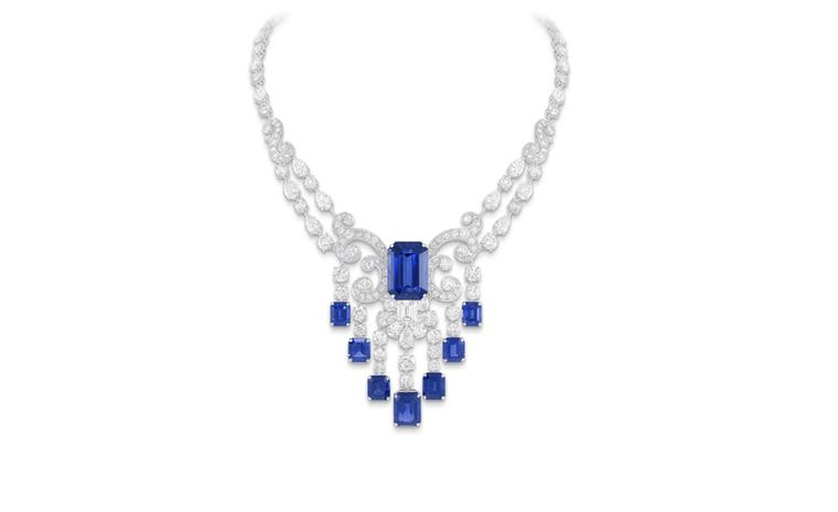 GRAFF. Sapphire and Diamond Scroll Necklace. POA.