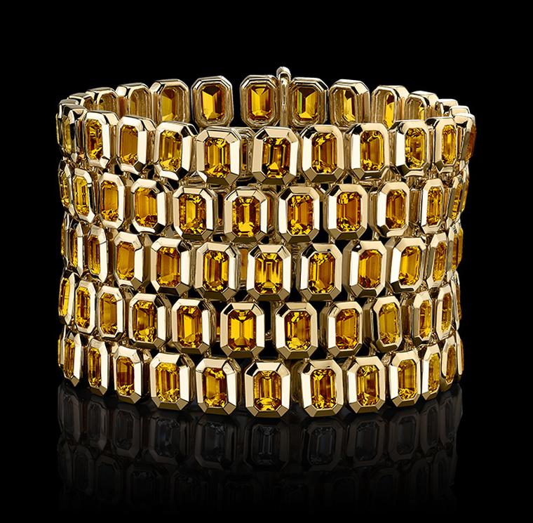 Five-Row-Citrine-Bracelet-in-the-Tablet-Style