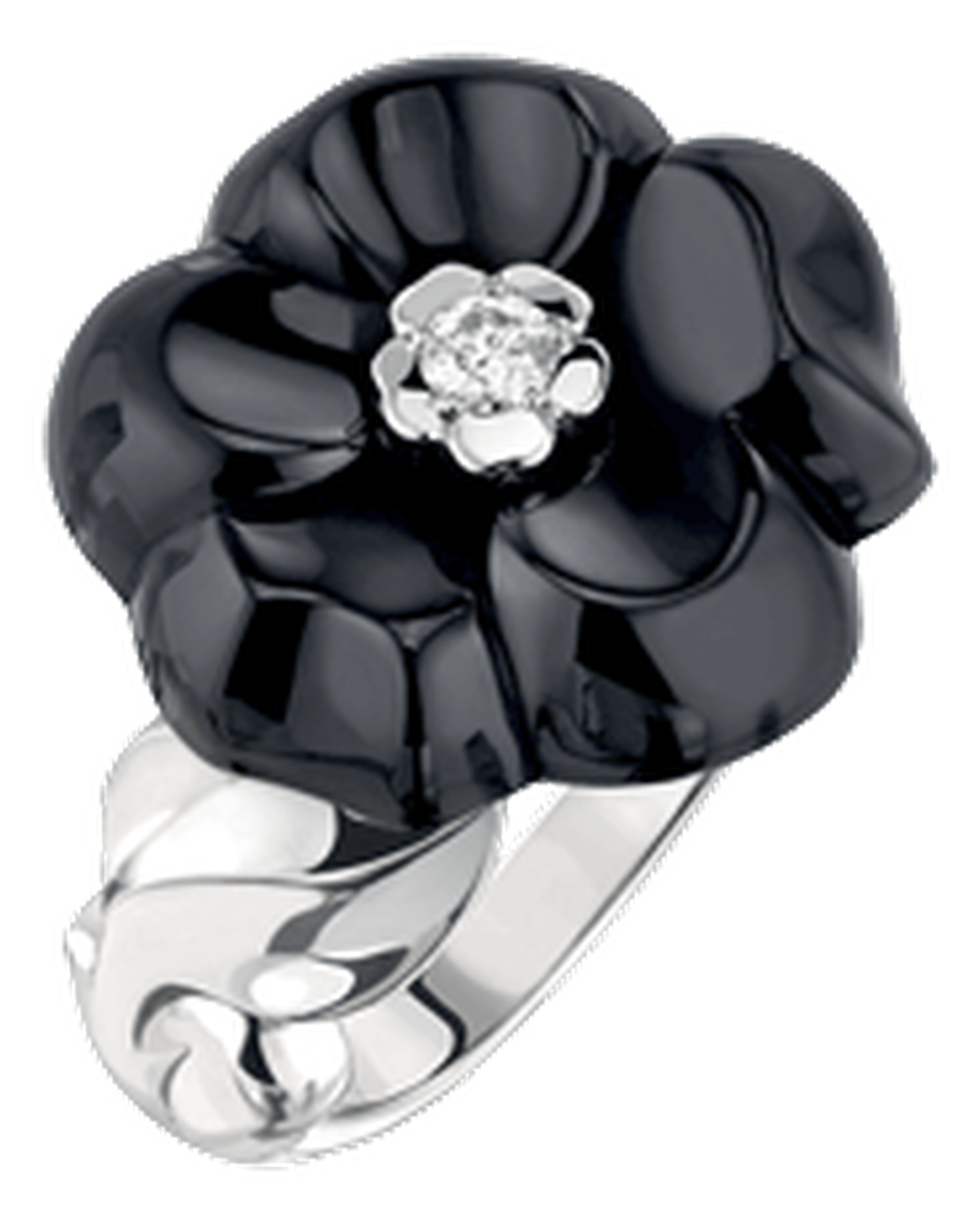 Chanel Camélia Galbé small black ceramic ring_20140226_Thumbnail