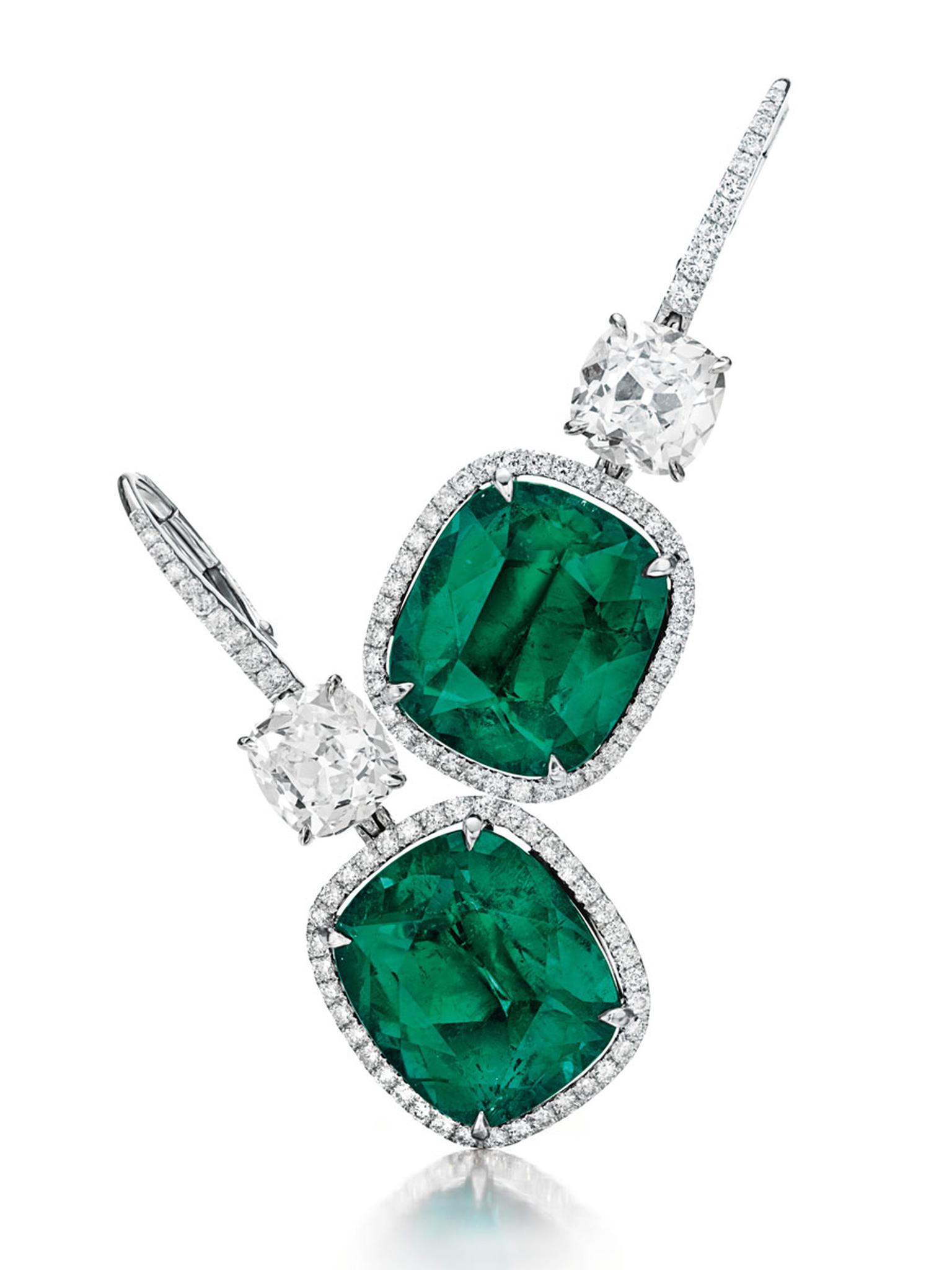 Christies-Colombian-Cushion-Cut-Emerald-and-Diamond-Ear-Pendants