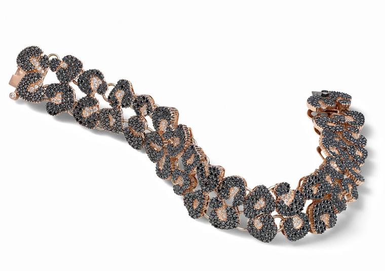 HStern-Rose-gold-black-and-white-diamonds-bracelet-jaguar-inspired