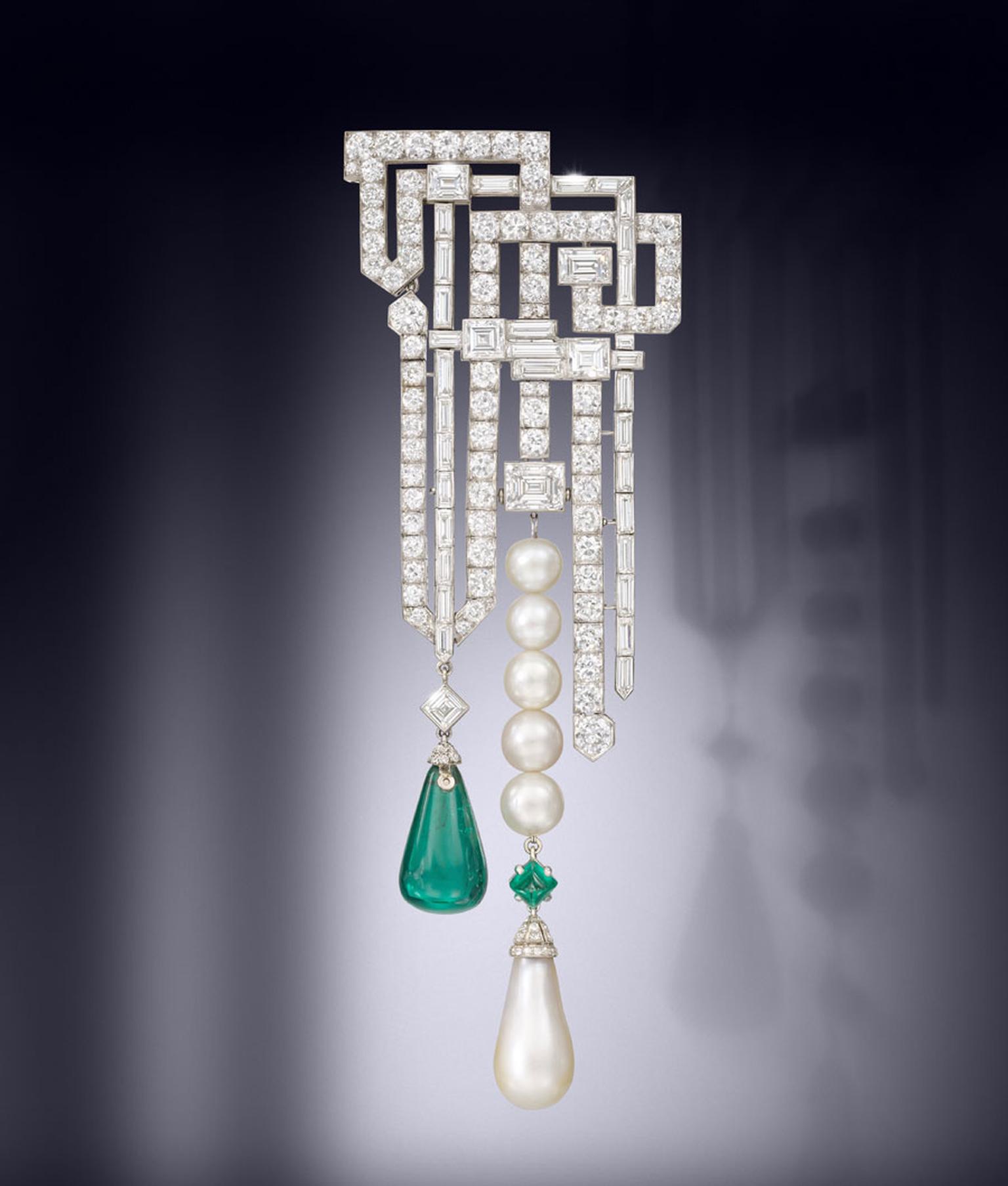 Bonhams-An-art-deco-natural-pearl-emerald-and-diamond-brooch-by-Van-Cleef--Arpels
