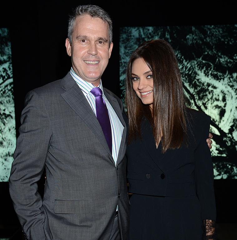 Gemfields-London-Launch-Ian-Harebottle-CEO-of-Gemfields-with-Mila-Kunis-March-2013