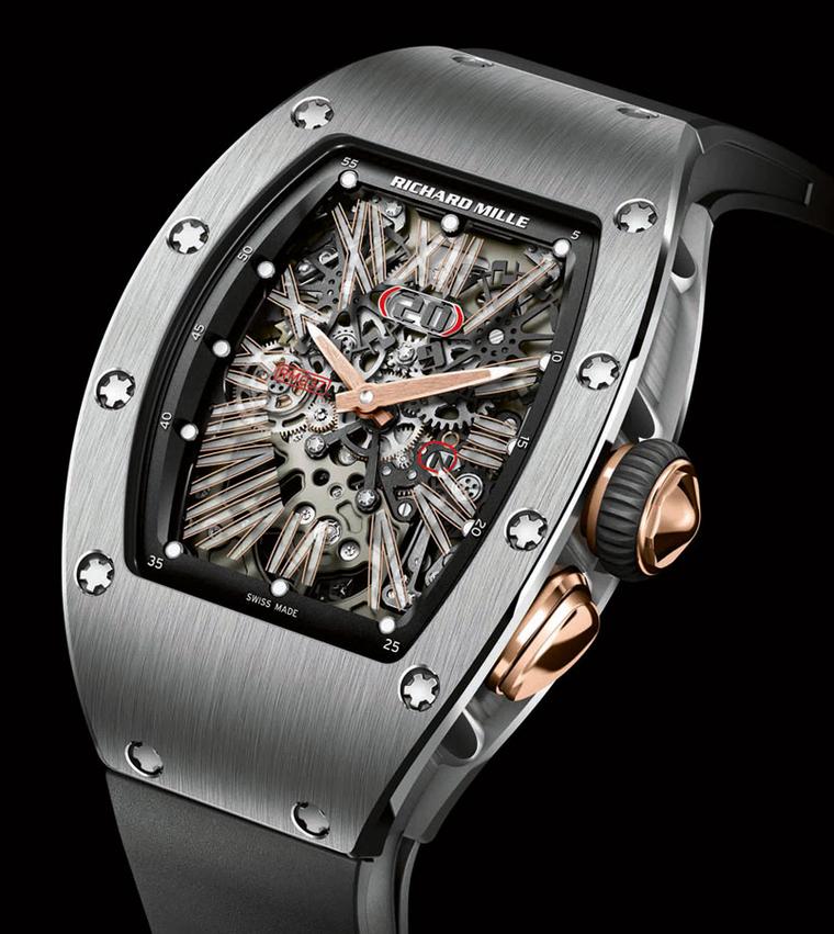 Richard Mille RM 037 with in-house caliber CRMA1 Available in titanium, red gold and white gold POA