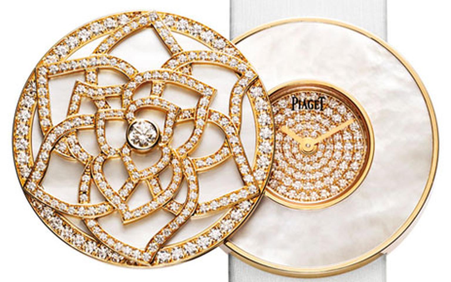 Piaget.-Limelight-Garden-Party-Secret-Watch.-Pink-gold,-white-mother-of-pearl-and-diamonds.-POA-HP