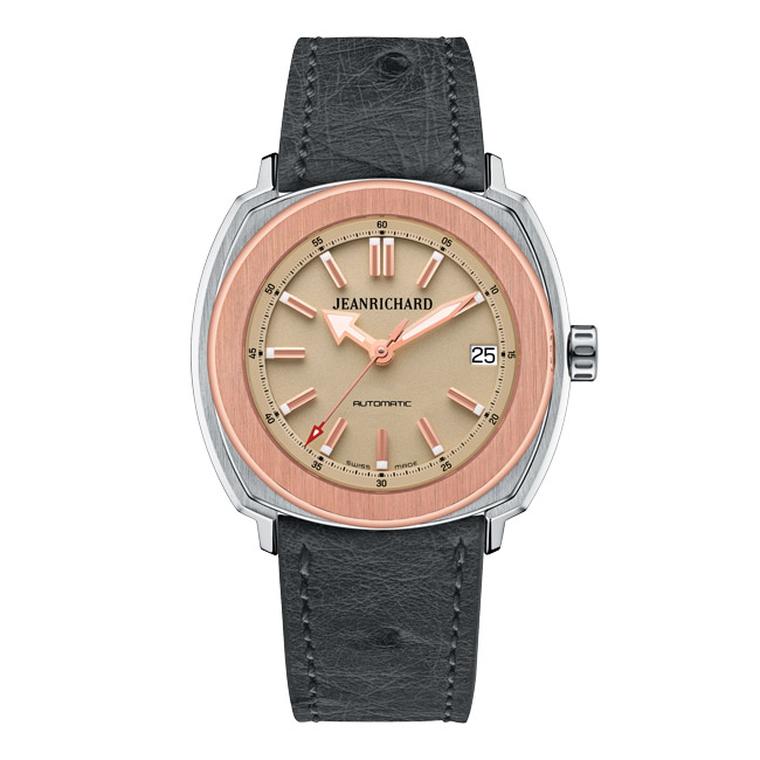 JeanRichard Terrascope watch with a bronze dial designed specifically for women.