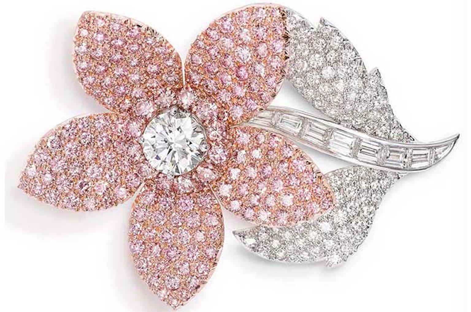 Pink diamond brooch HP