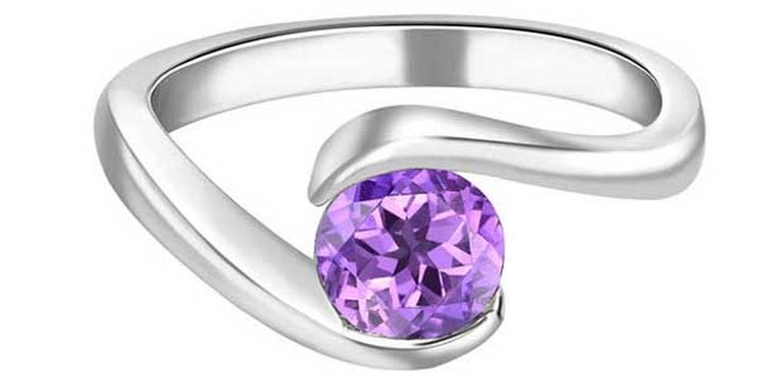 Coloured gemstone engagement ring bridal