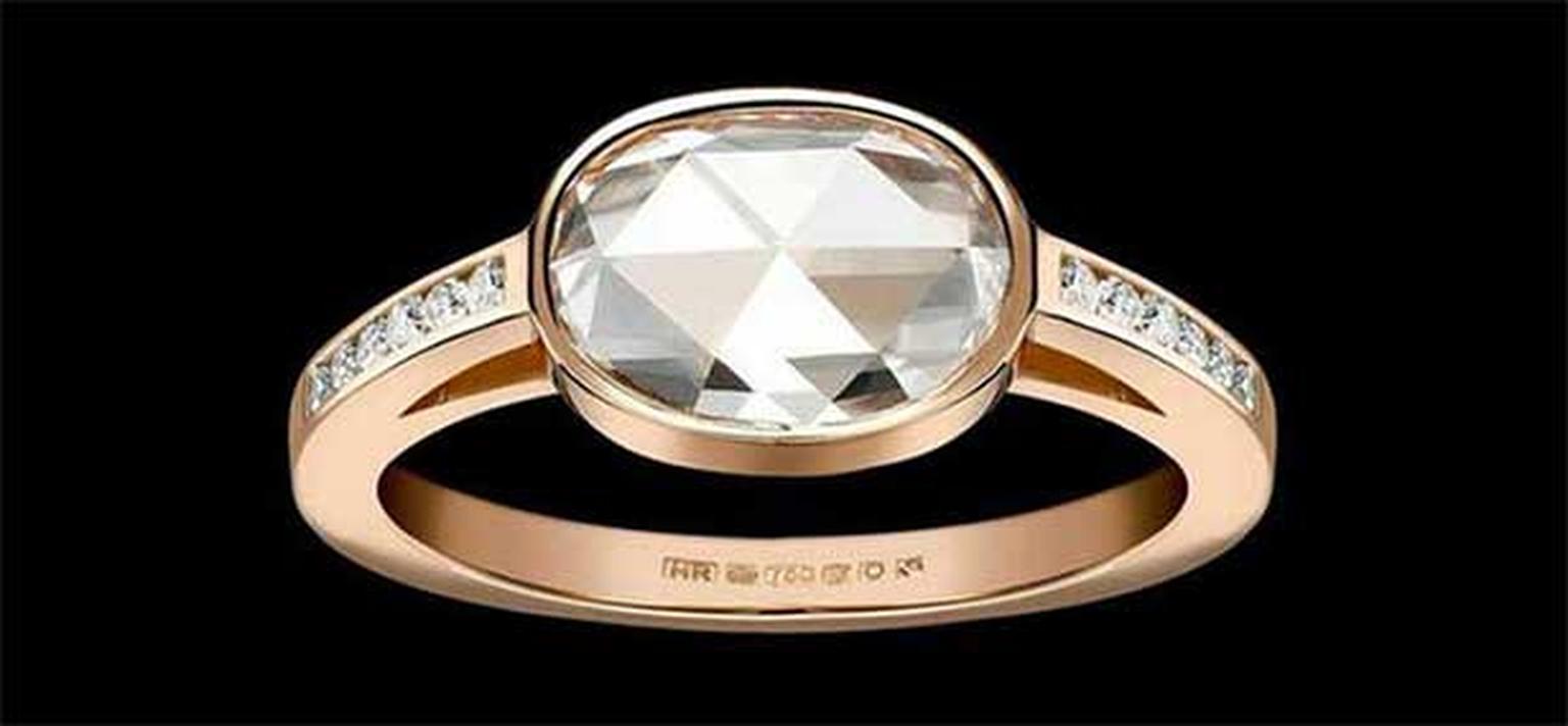 Rose gold engagement ring bridal HP