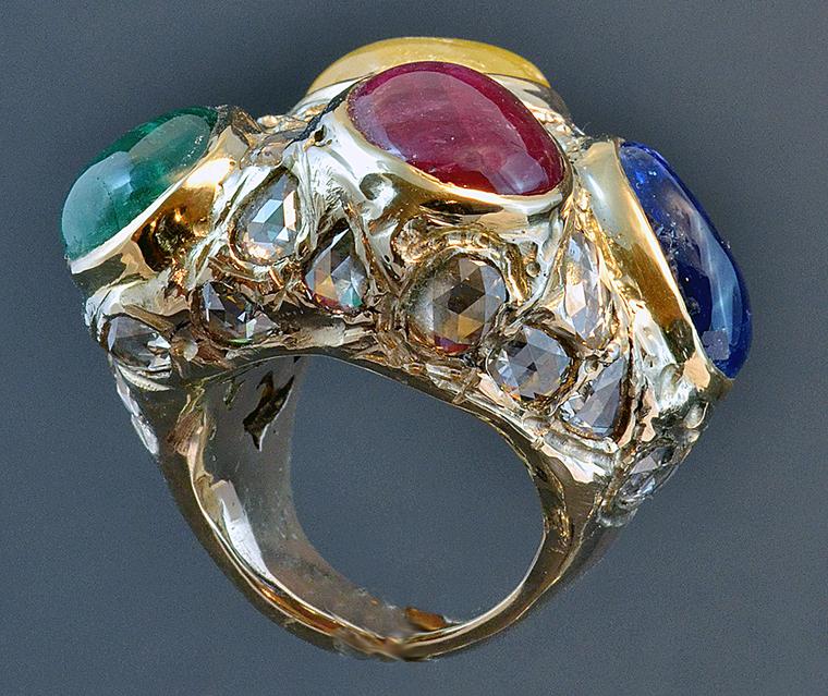 Attilio Codognato coloured stone ring