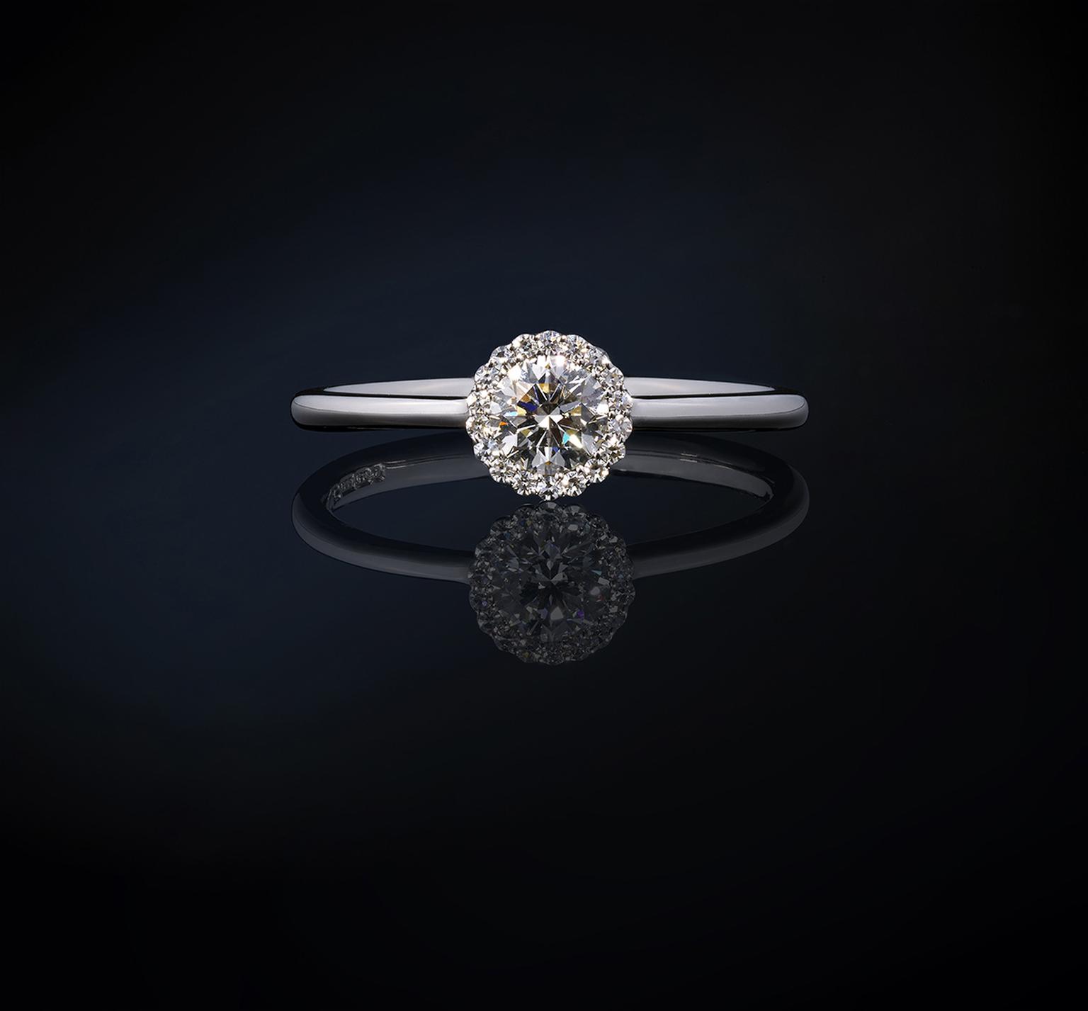 Andrew Geoghegan Cannelé diamond engagement ring