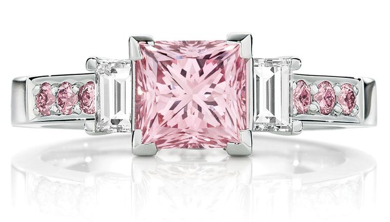 Pink diamond wedding rings australia