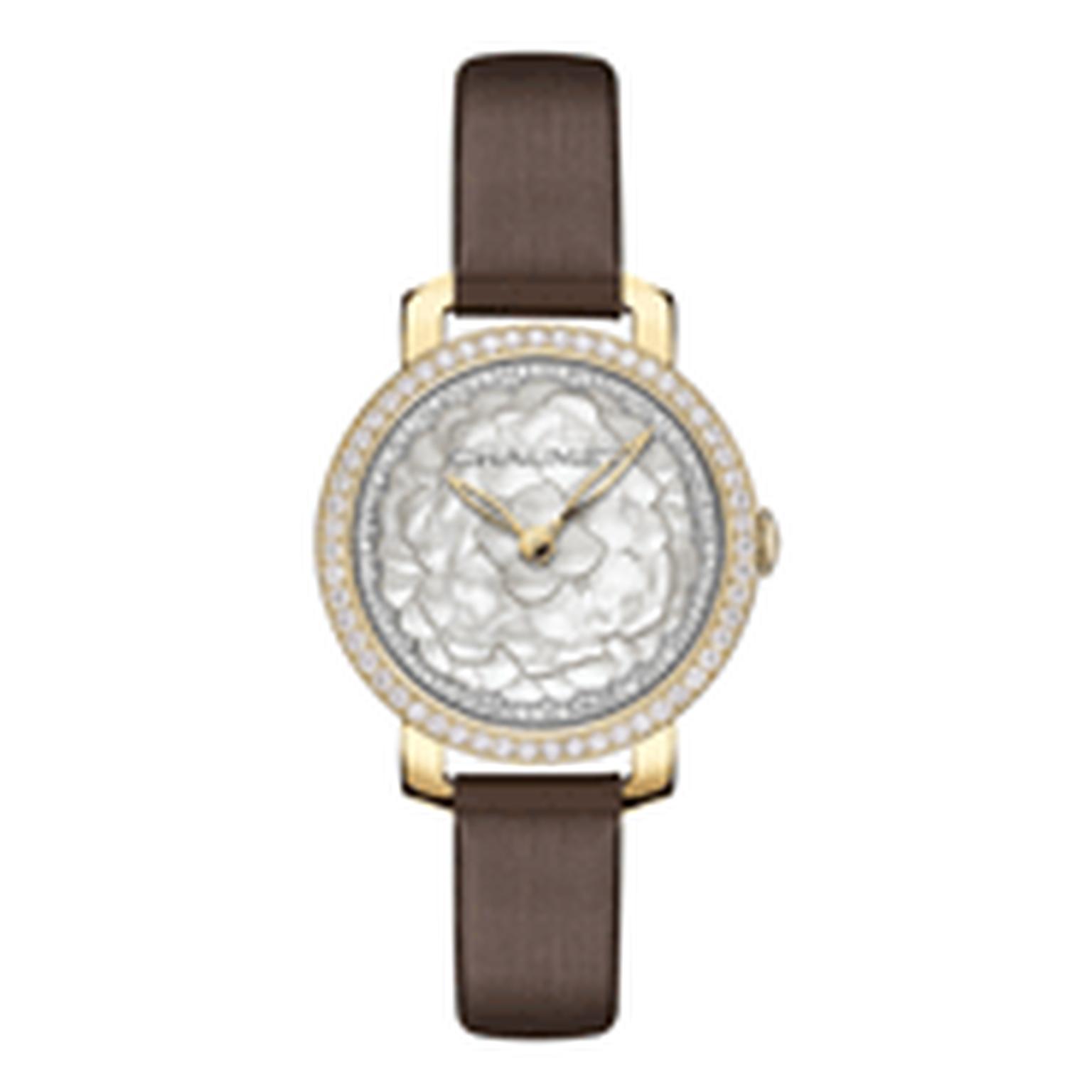 Chaumet Hortensia watch with brown strap_thumb