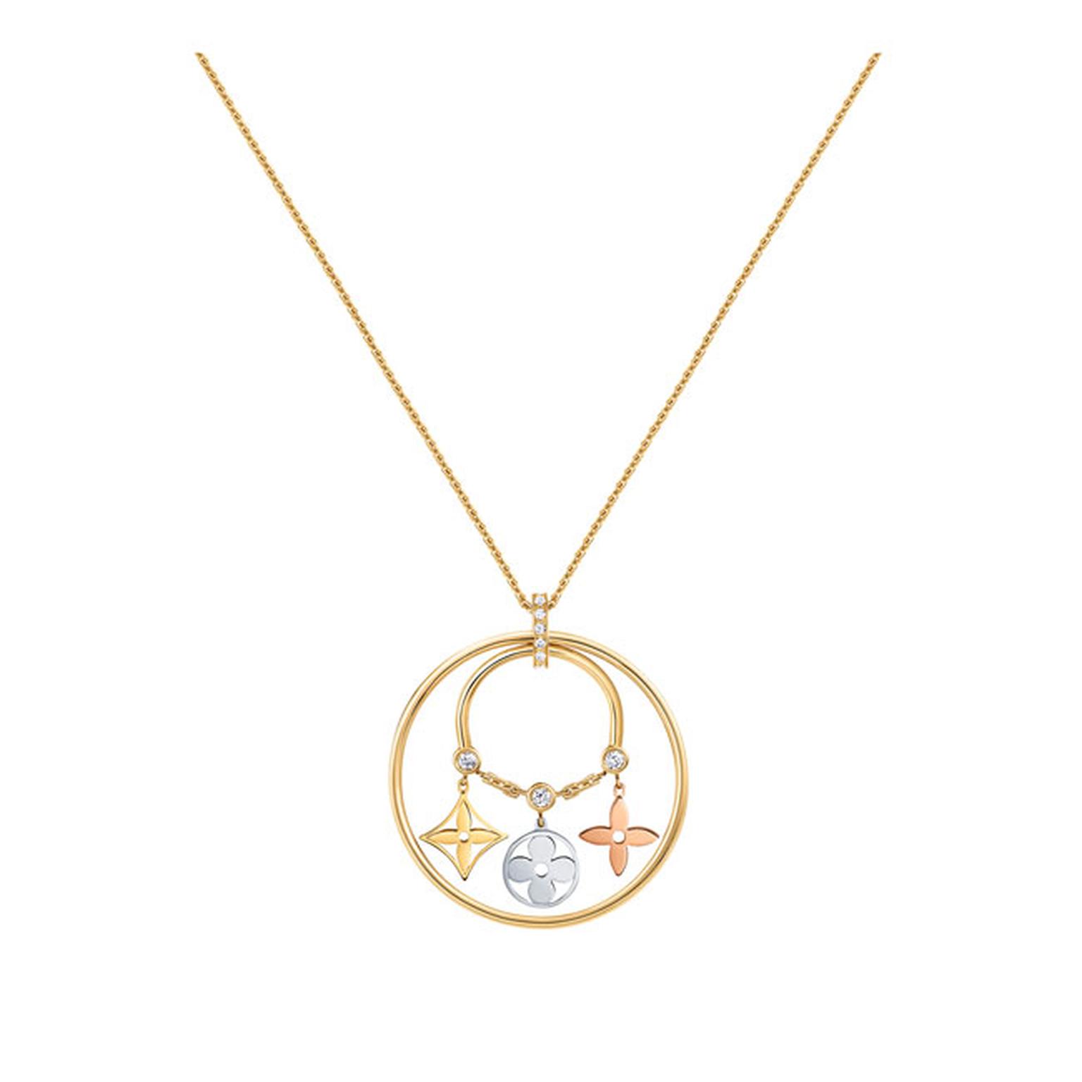 Louis Vuitton gold diamond pendant_main