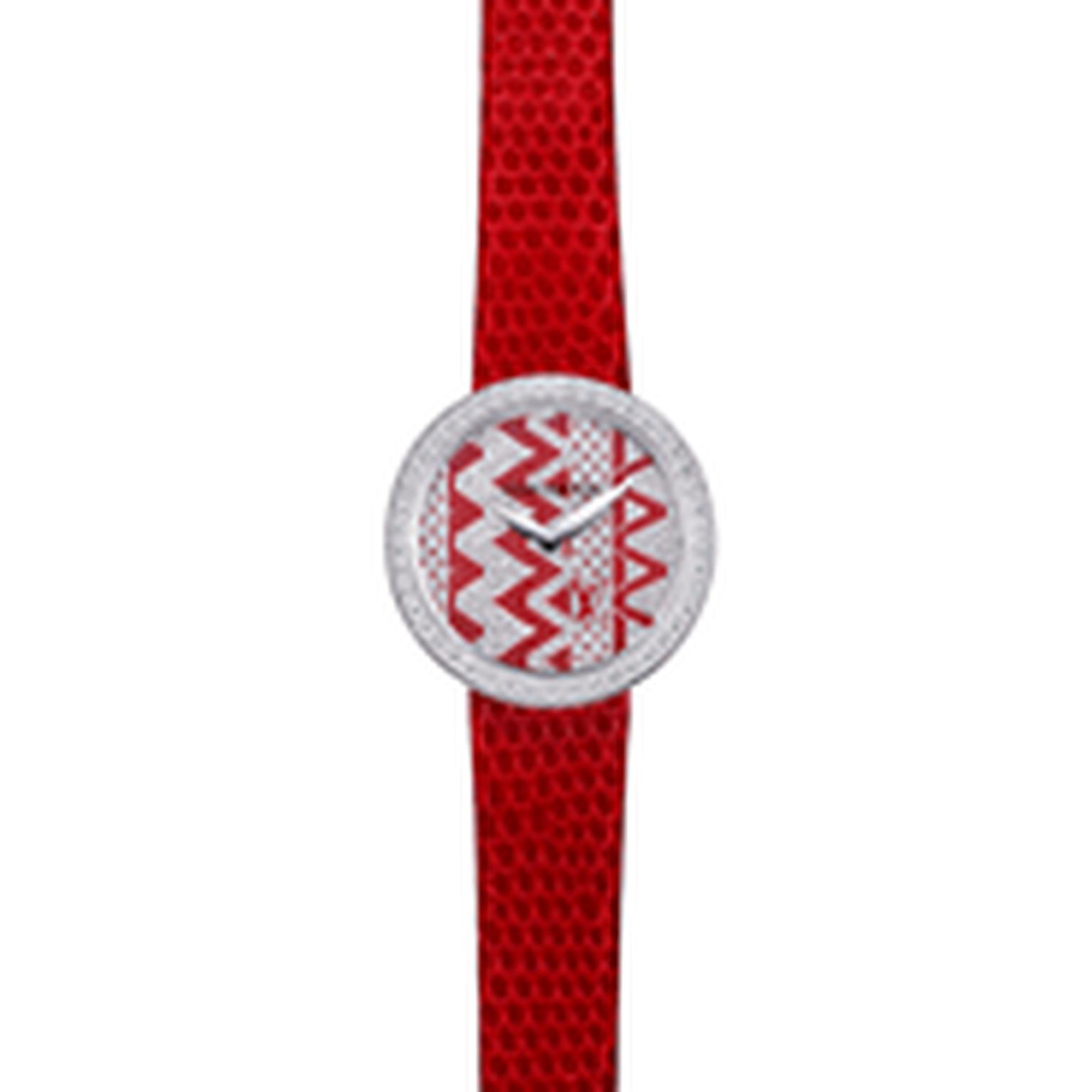 Louis Vuitton Joaillerie Chevron ladies watch in red_thumb