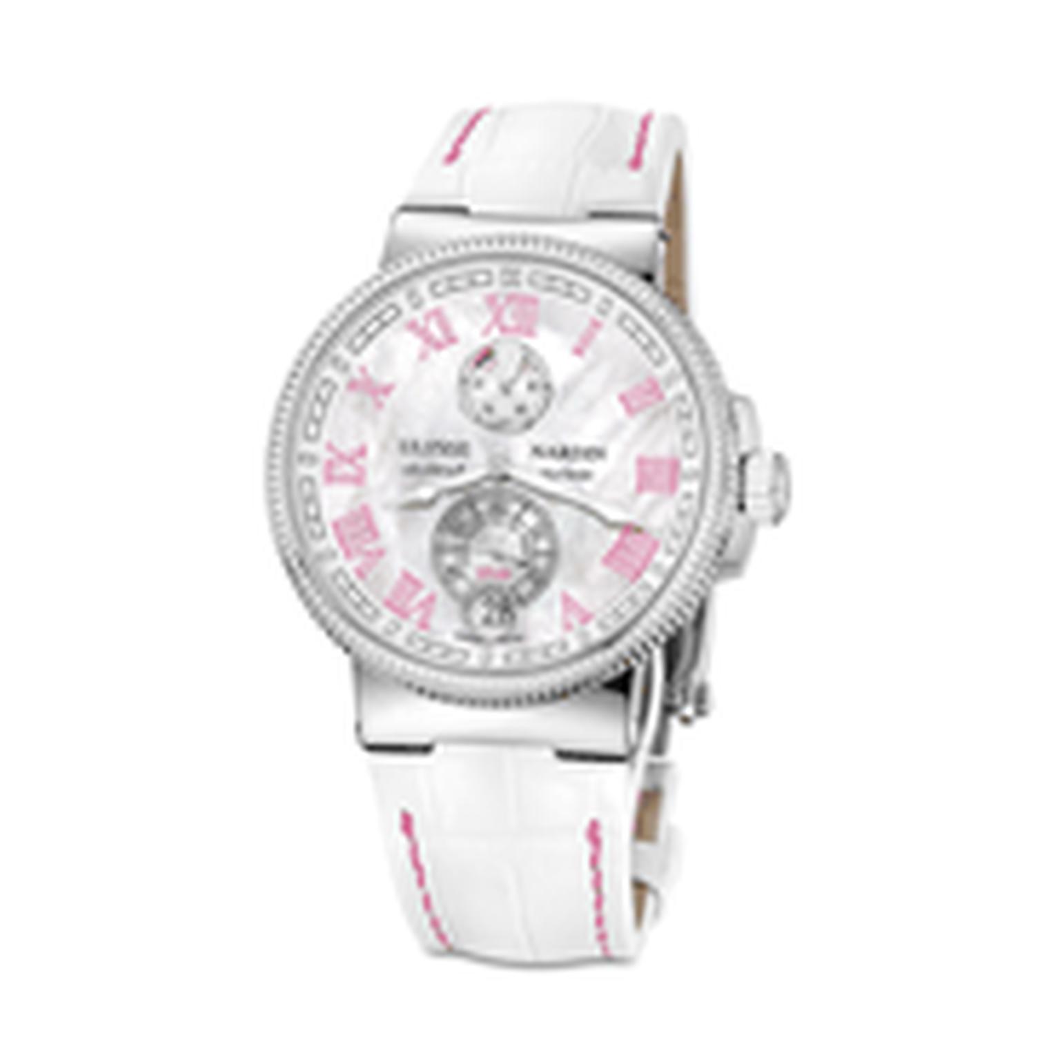 Ulysse Nardin Marine Chronometer 43mm ladies watch in pink_thumb