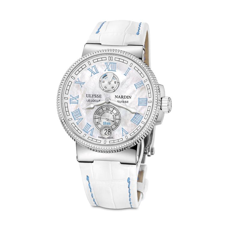Ulysse Nardin Marine Chronometer 43mm ladies watch in blue_zoom