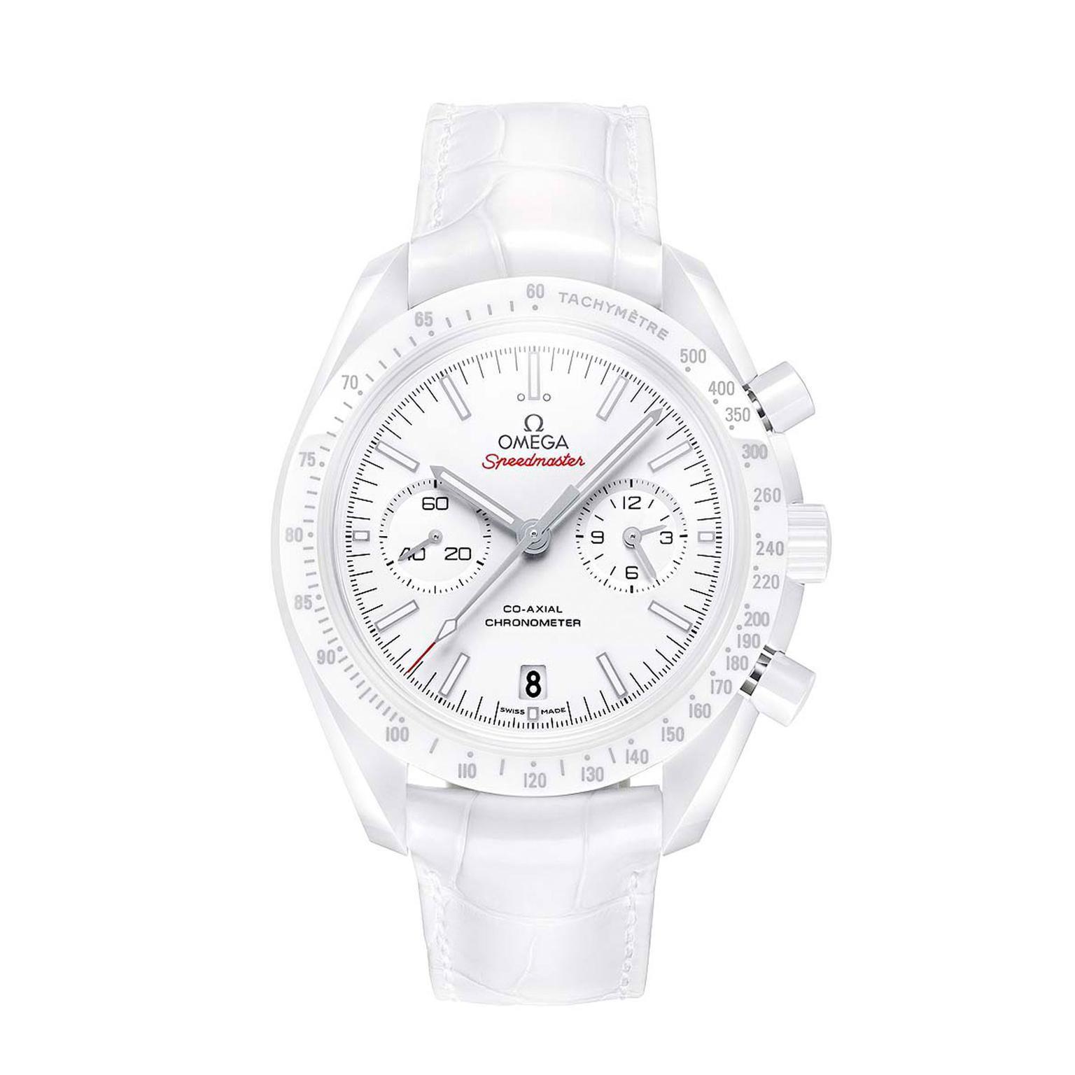 Omega Ladies White Side of the Moon watch_zoom