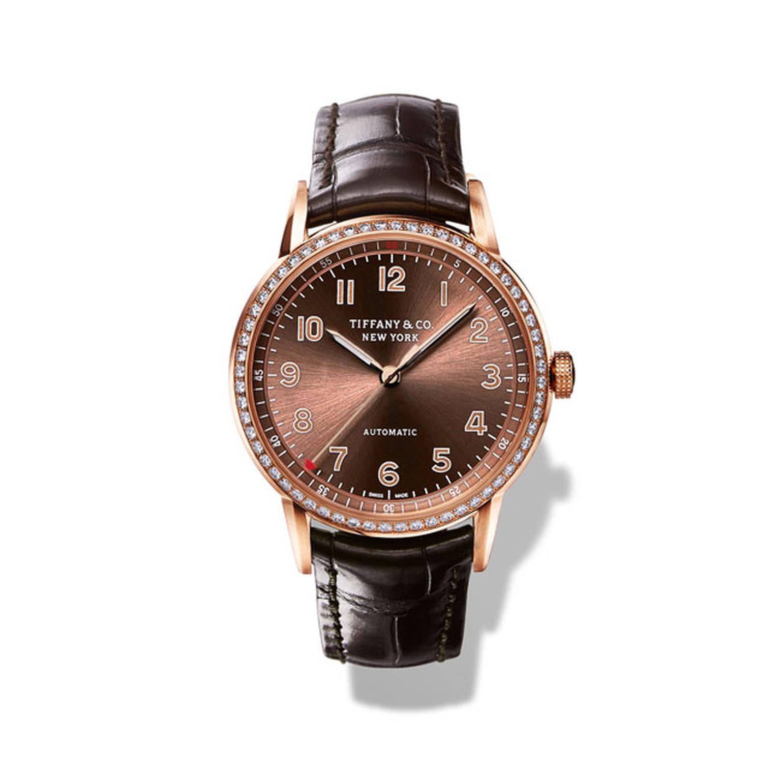 Tiffany CT60 42mm rose gold mens watch_main
