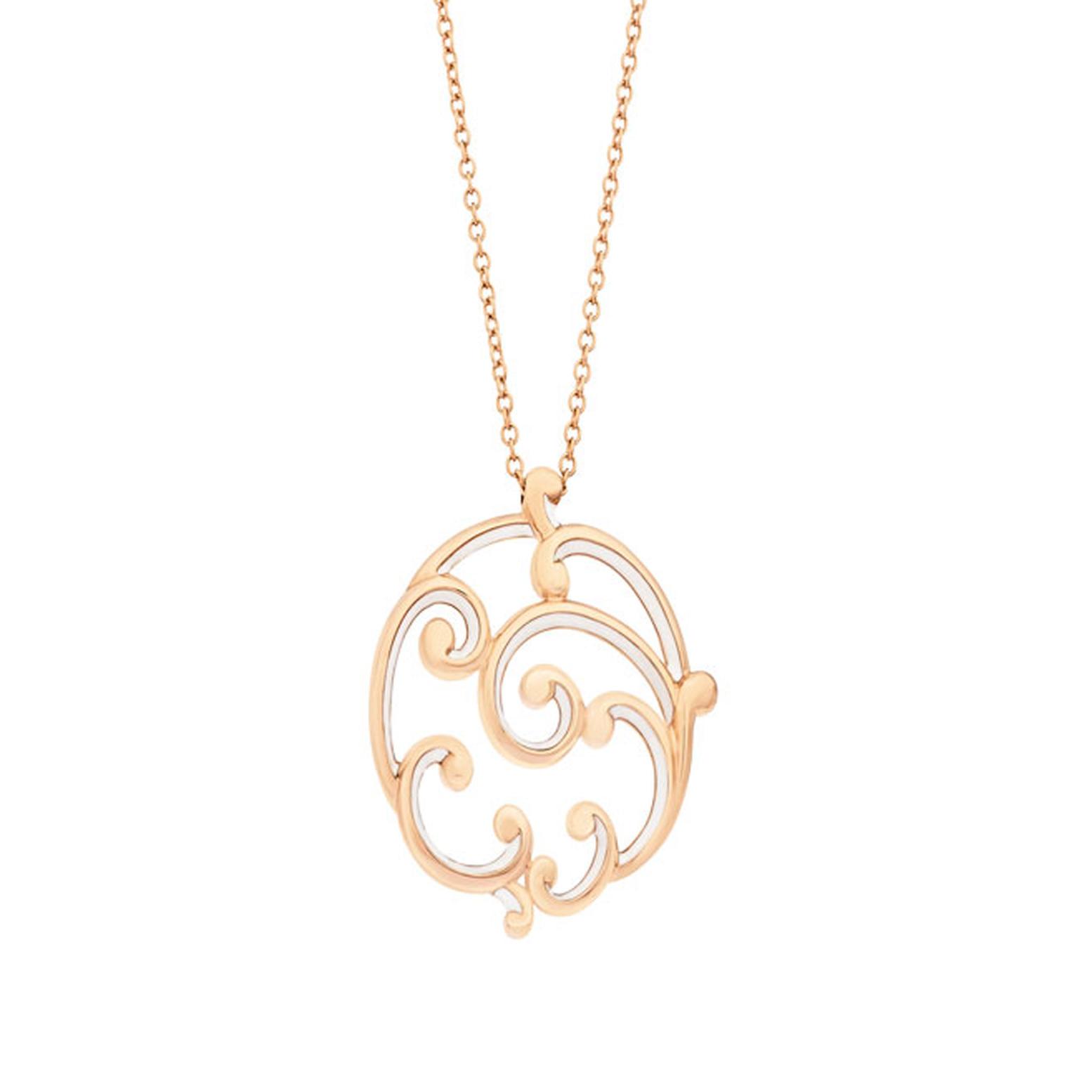 Faberge Rococo rose gold pendant_main