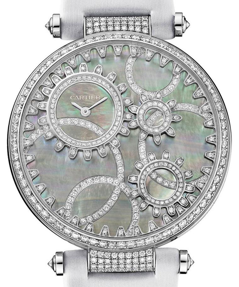 Cartier. Temps Moderne de Cartier watch, 18-carat white gold, 508 brilliant-cut diamonds. Price from £45,000