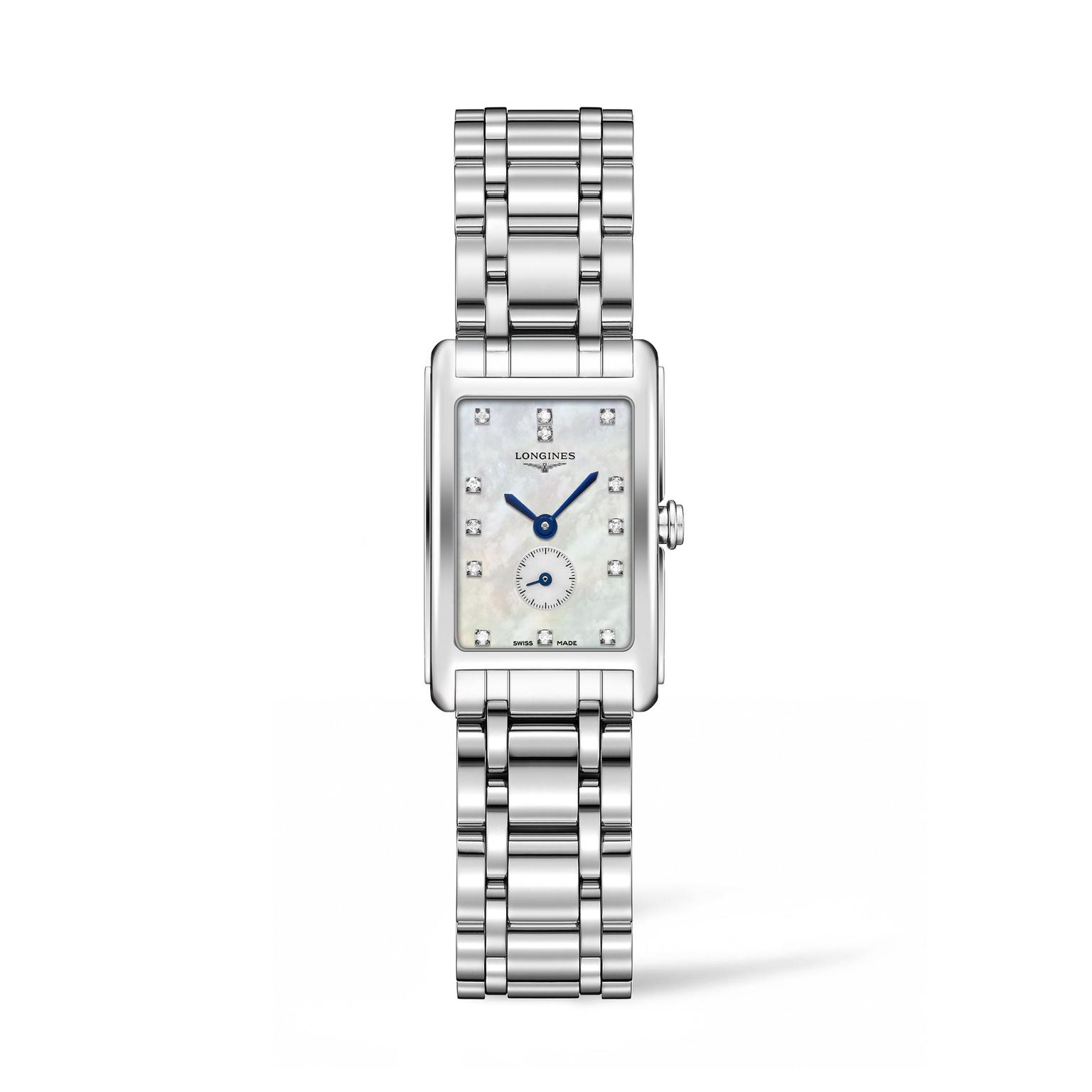 Longines Dolce Vita Stainless Steel with diamond spot and MOP dial_zoom