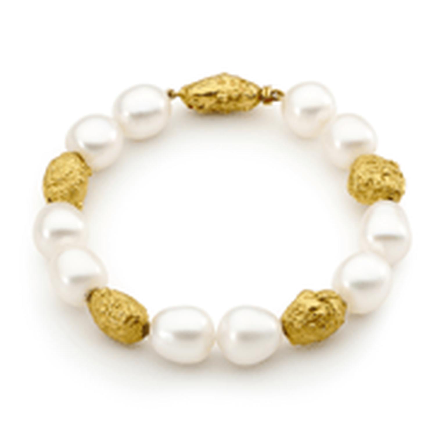 Linneys 18ct yellow gold Australian south sea pearl bracelet_thumb