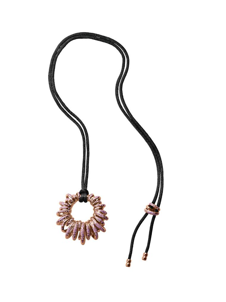 A sun-motif pendant necklace in rose gold from de GRISOGONO's 'Sole' collection.