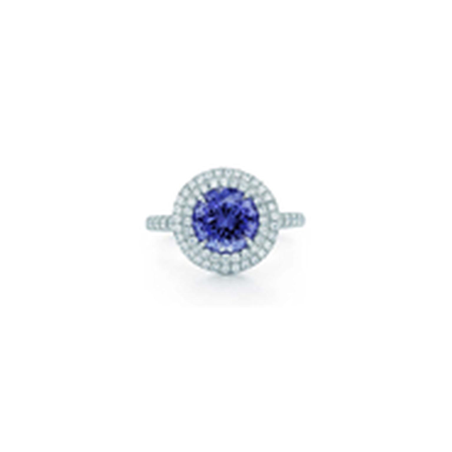 Tiffany Soleste round tanzanite and diamond ring_thumb