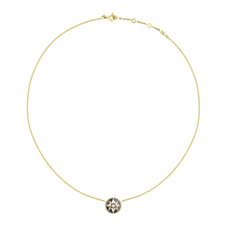 Dior Rose Des Vents yellow gold lapis lazuli and diamond necklace_zoom