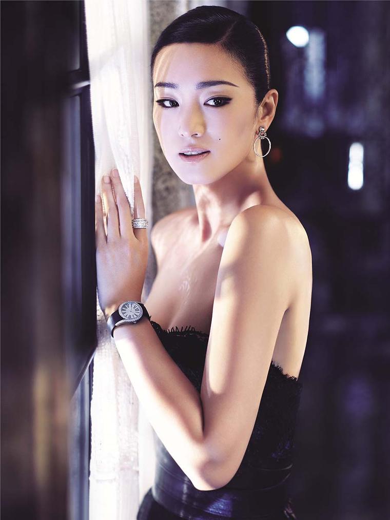 Celebrated Chinese actress and Piaget Brand Ambassador Gong Li poses wearin...
