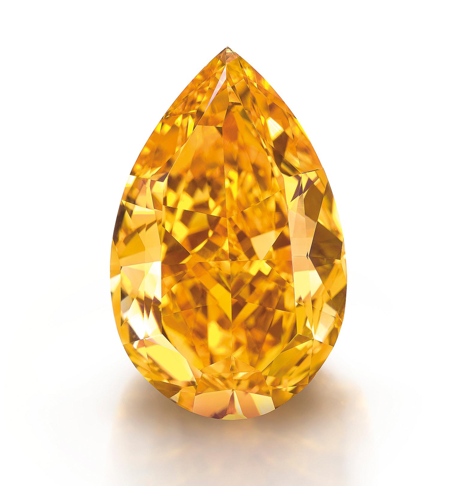 The accolade for the highest price paid per carat for a coloured diamond is held by the 14.82ct 'The Orange' diamond, which fetched $35.54 million at Christie's Geneva in November last year