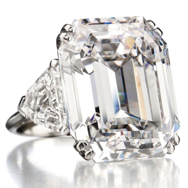 Christies carats-rectangular-cut-diamond-ring
