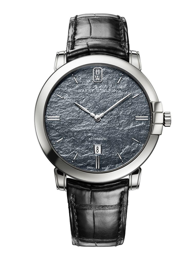 New Midnight Monochrome watches by Harry Winston feature striking slate dials