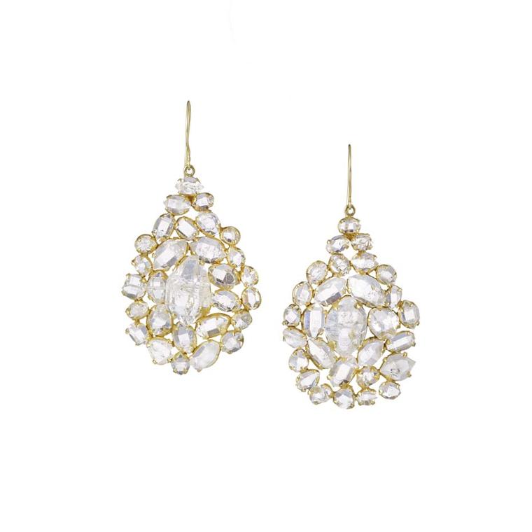 Invisible Set collection diamond earrings by Pippa Small