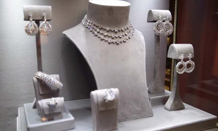 Graff diamond jewels on display at its Green Room at the SAG Awards 2014