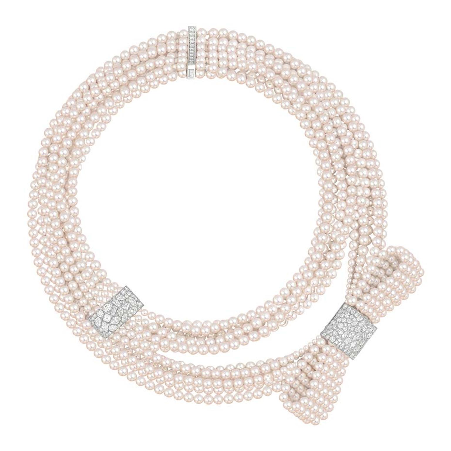 Chanel White Tie necklace, from the new Les Perles de Chanel collection