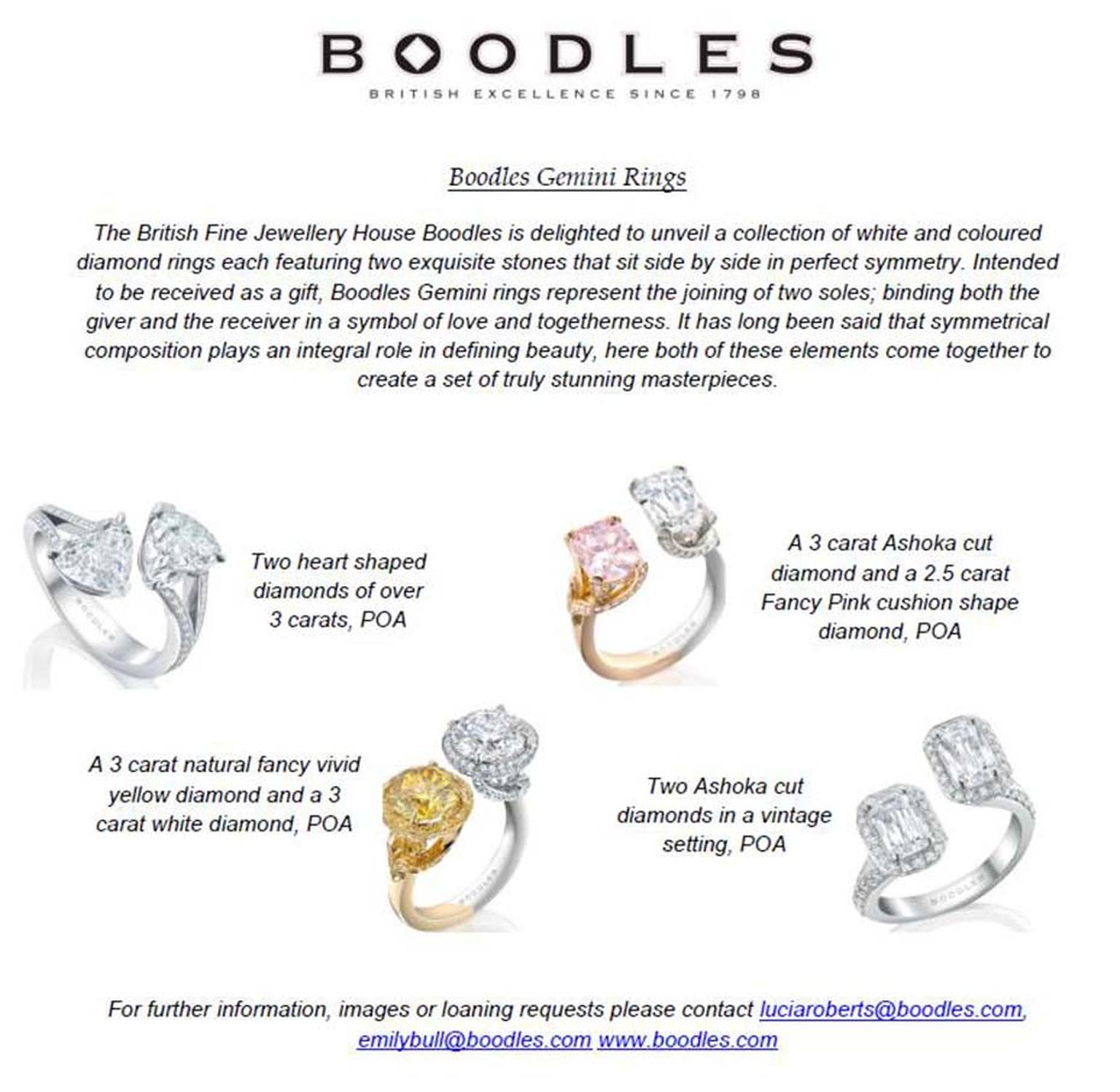 Boodles Gemini ring collection