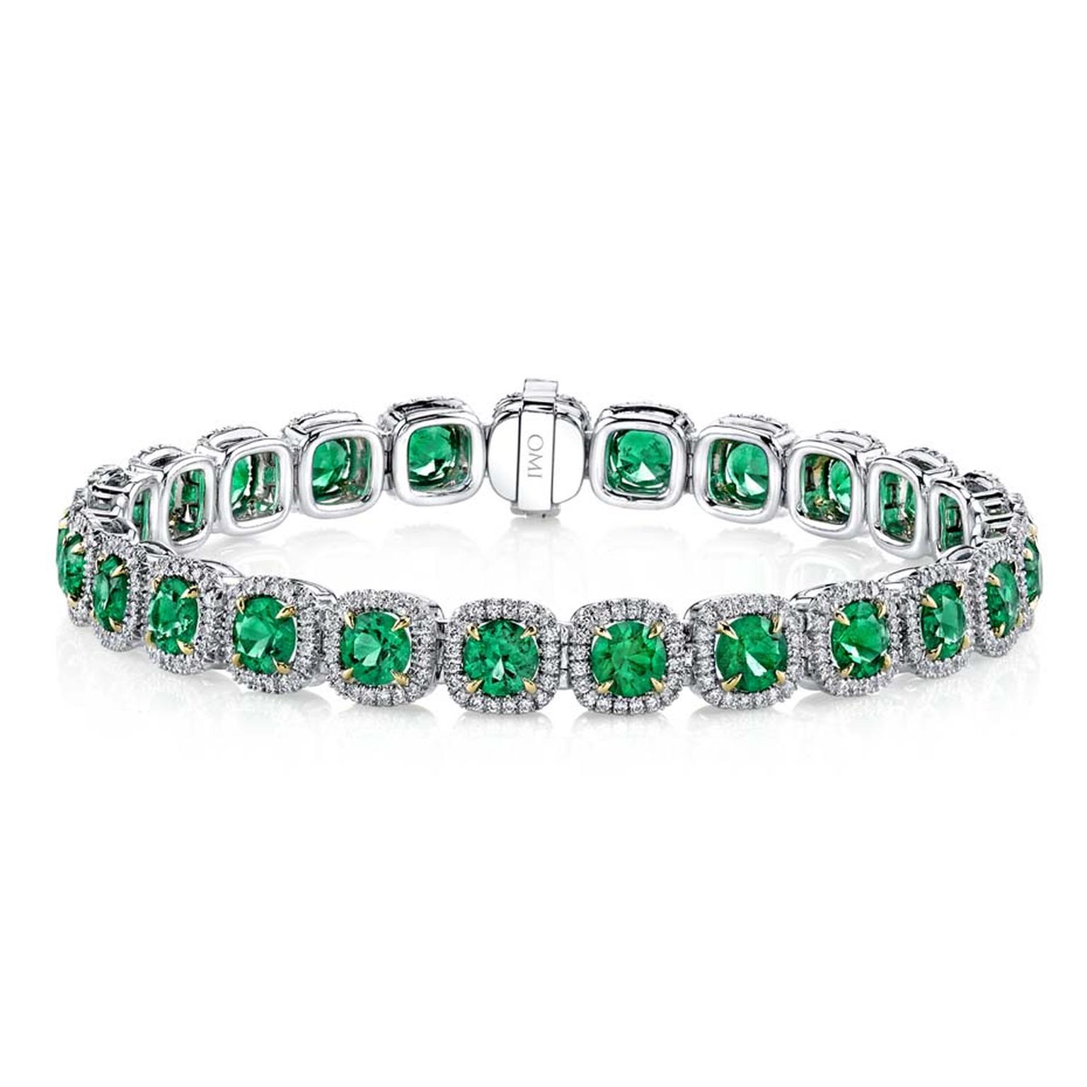Omi Privé emerald and diamond bracelet