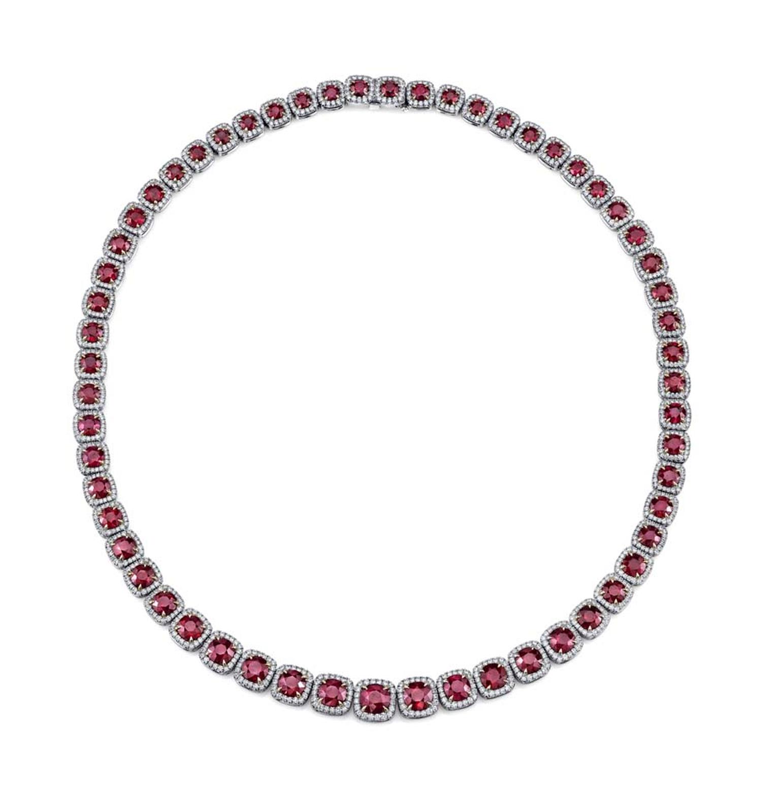 Omi Privé ruby and diamond necklace