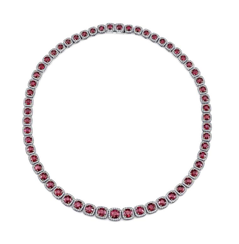 Omi Privé ruby and diamond necklace