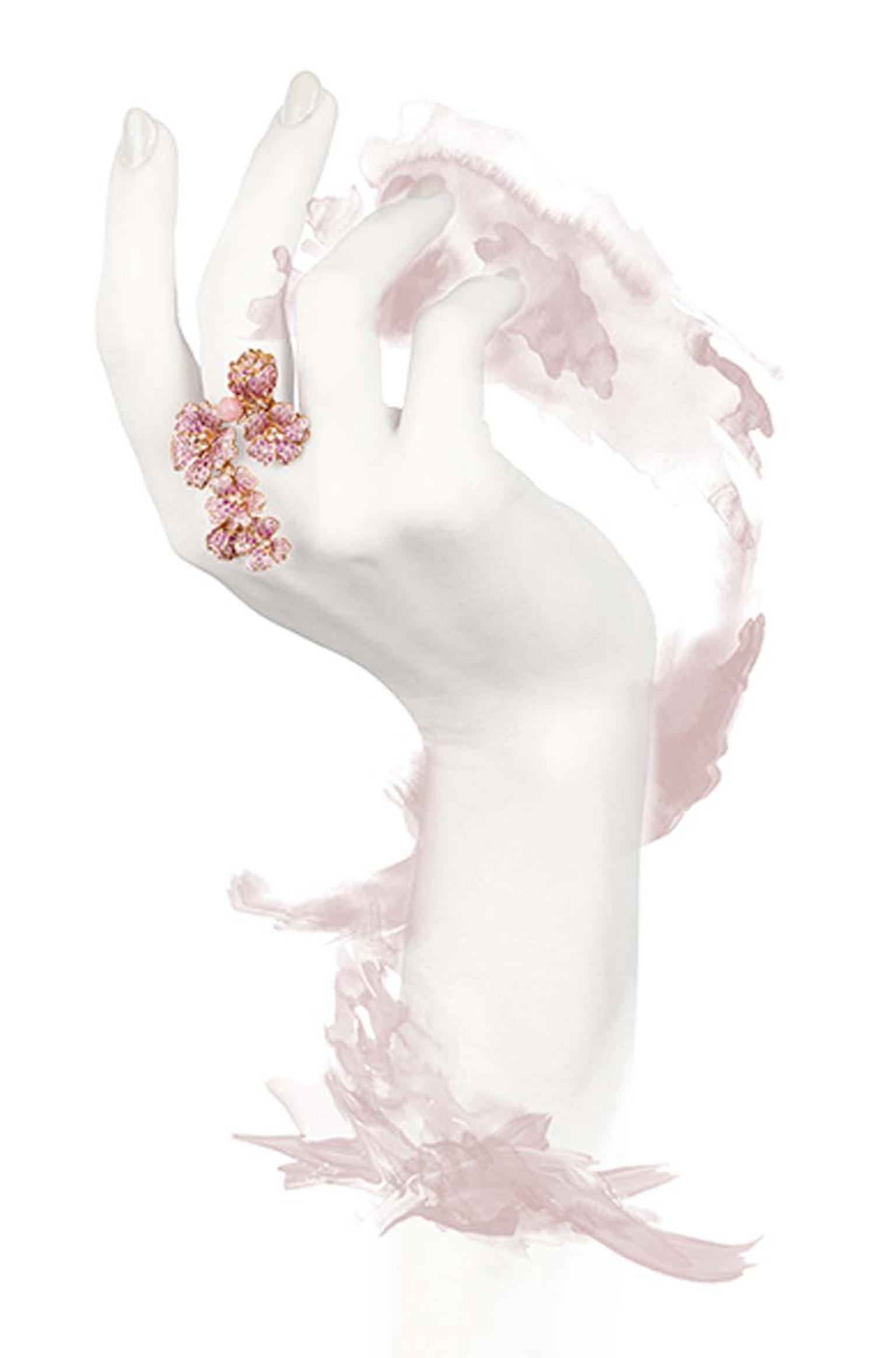 Morphée Cherry Tree Blossom collection pink gold ring
