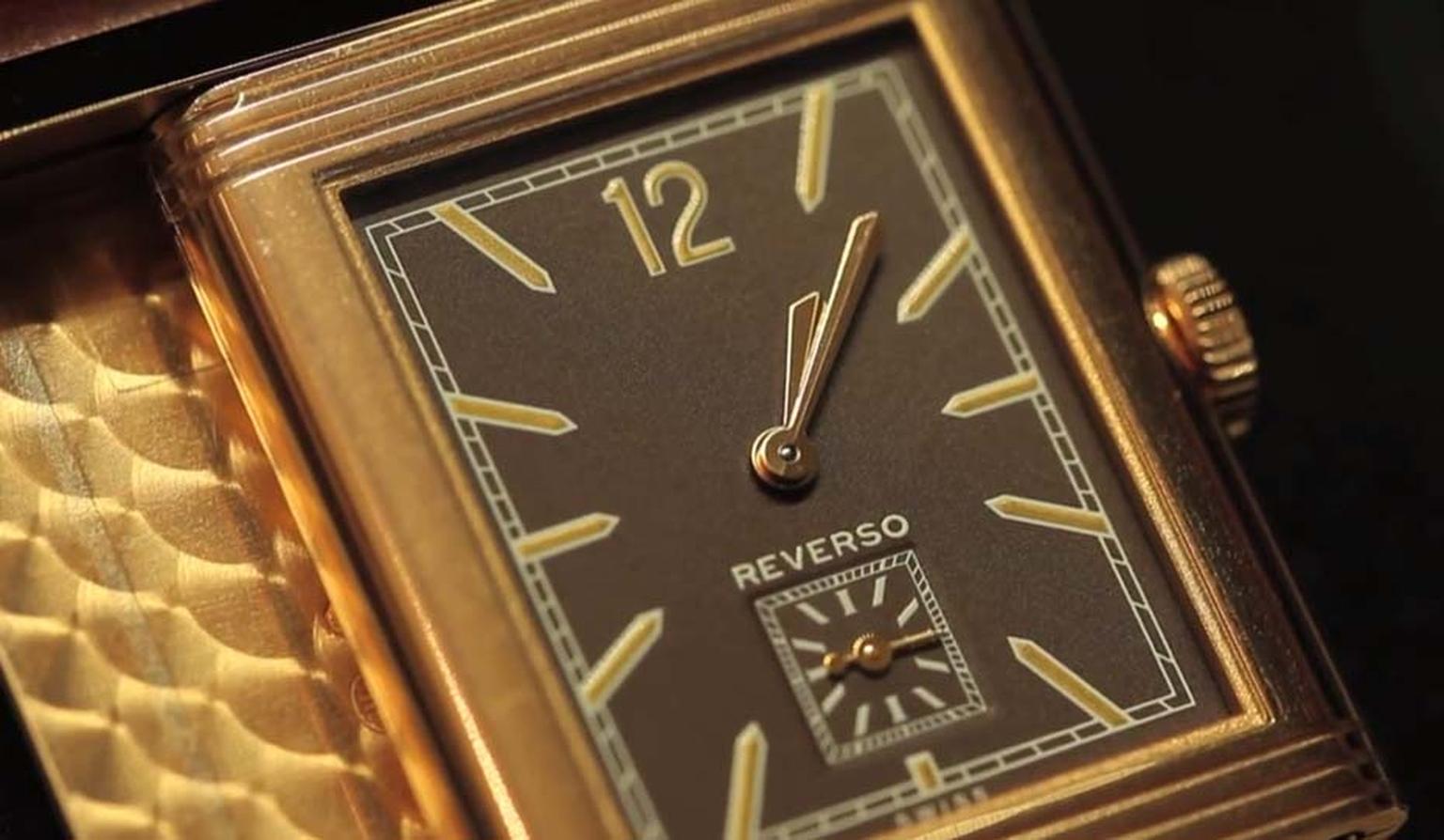Jaeger-LeCoultre Grande Reverso Ultra-Thin 1931 in pink gold with a chocolate dial