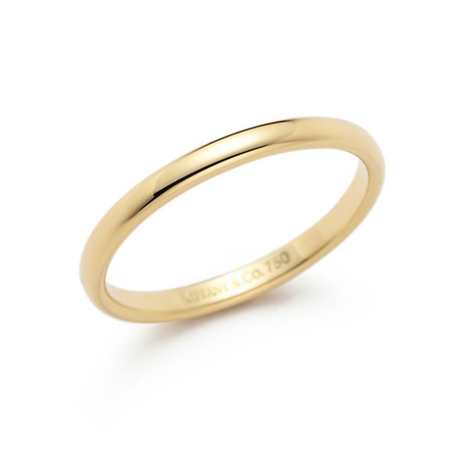 Tiffany & Co. yellow gold Lucida wedding band