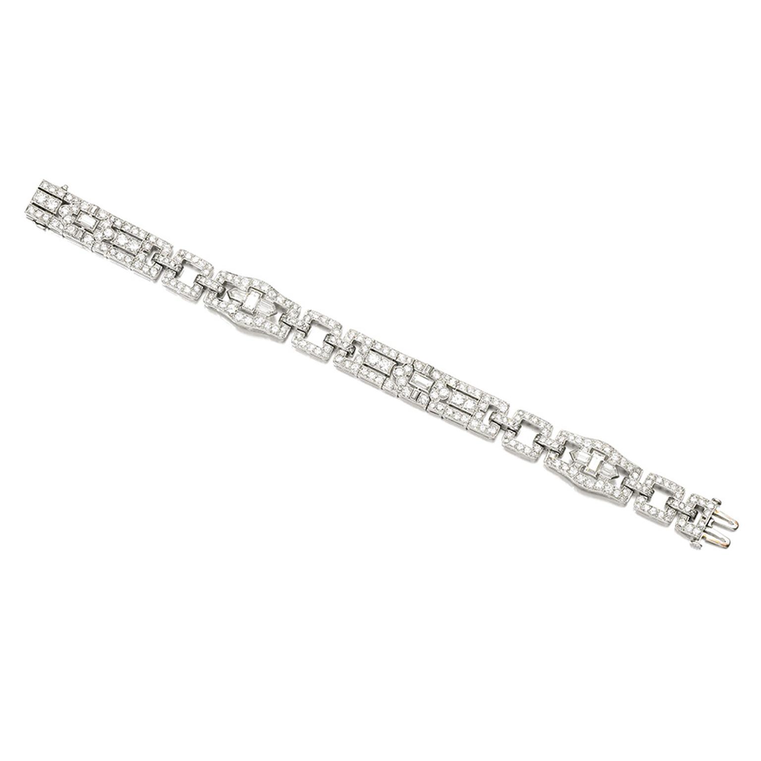 Lot 195, a 1920s Cartier diamond bracelet