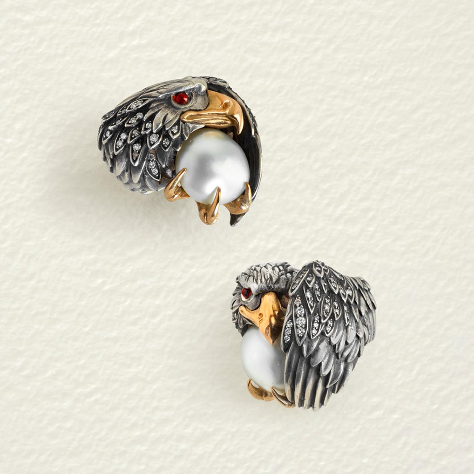 Elvira Cammarata Eagle earrings.