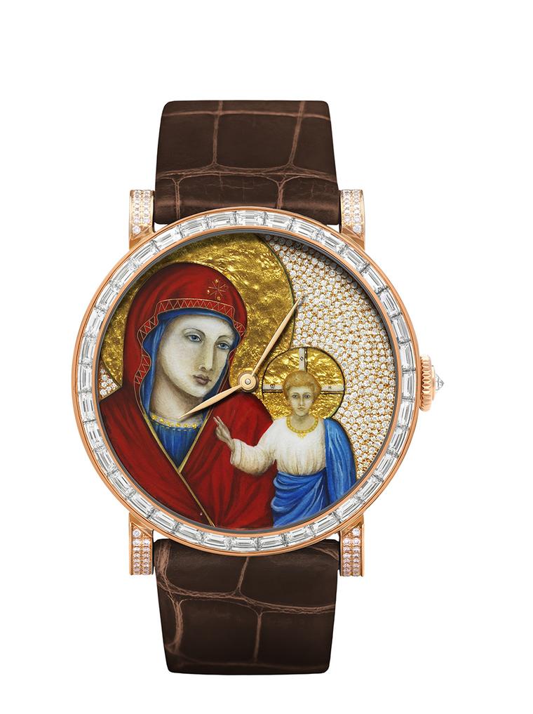 DeLaneau Rondo Icon watch featuring a case with 36 baguette-cut diamonds and 288 brilliant-cut diamonds